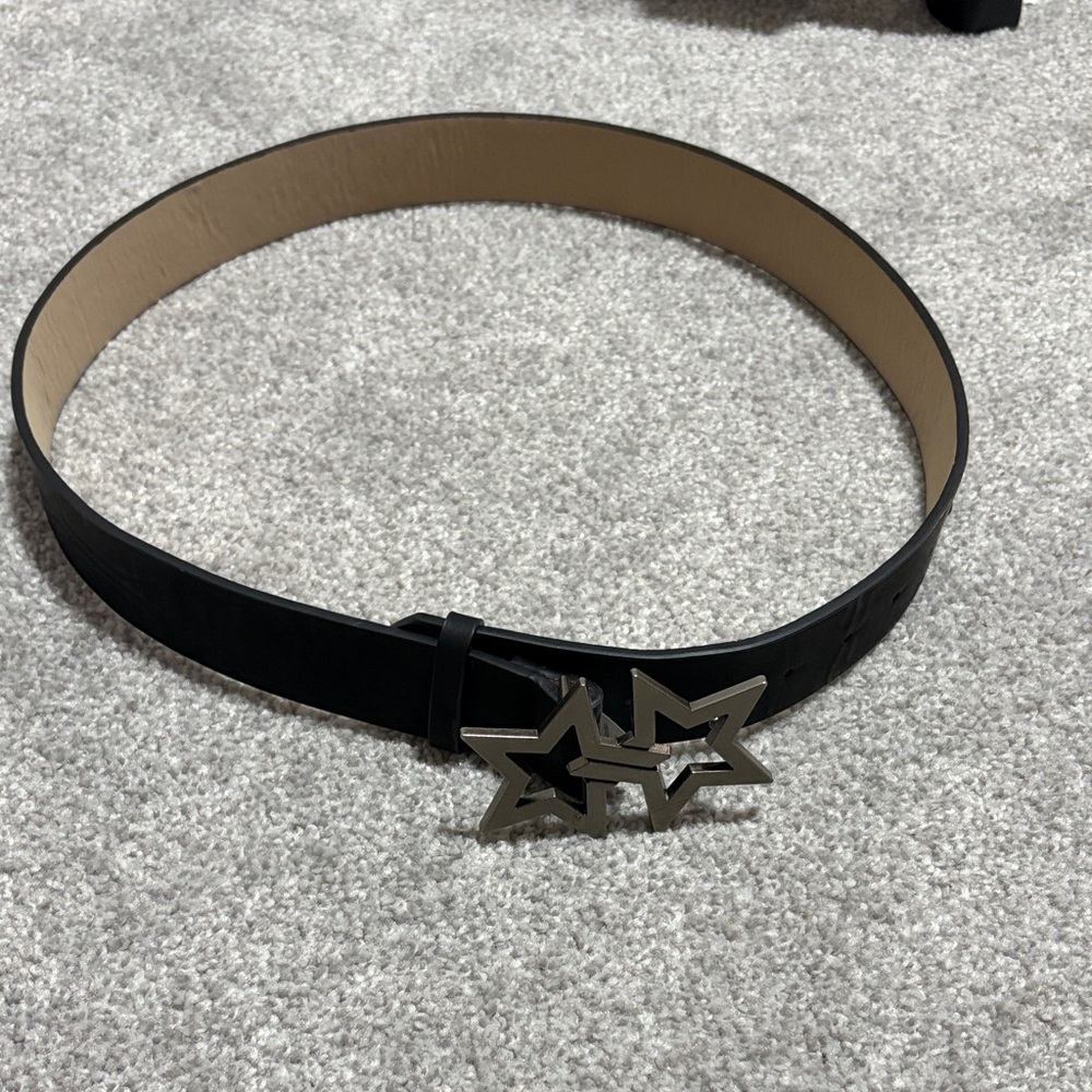 Star buckled black belt
